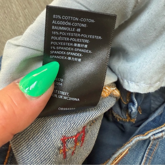 BDG Dark Blue Skinny Jeans Size 24 Casual Streetwear Denim Ankle Slit - Picture 12 of 13